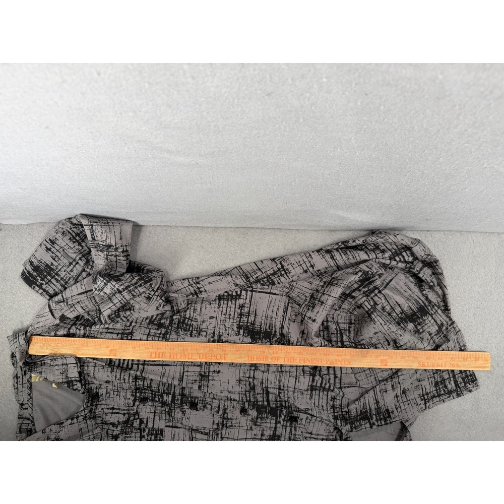 Comfy USA Shirt Women L Tunic Top Black Gray Art To Wear Lagenlook Abstract - Picture 6 of 12
